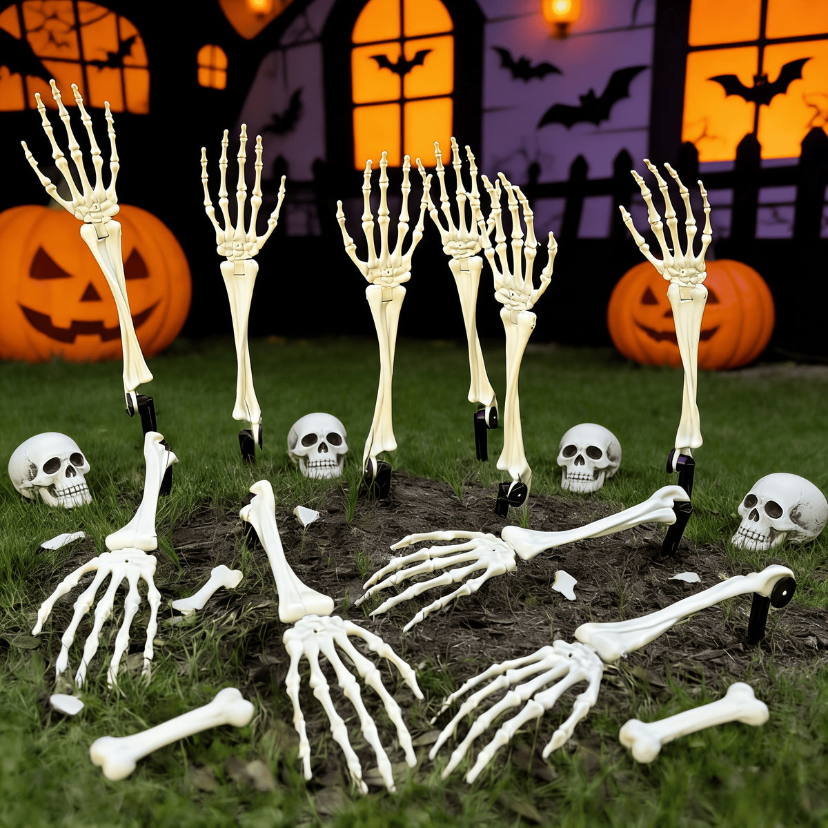Halloween Skeleton Hand Decorations, Pair - Yard & Garden Ground Decor