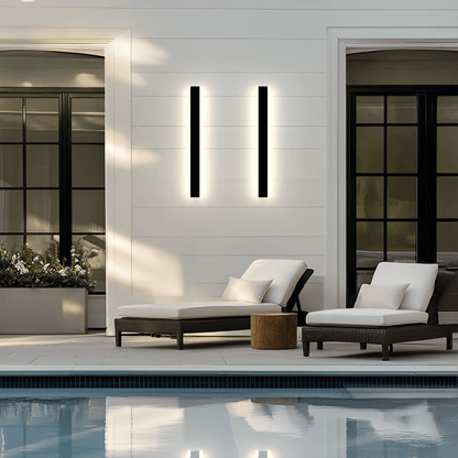 Strela Outdoor LED Wall Light – IP65 Waterproof, 3 Color Temperatures, Remote Dimming