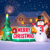 10 ft Christmas inflatable greeting sign for the front lawn