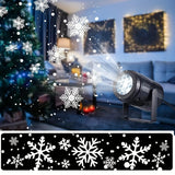 Snowflake projector shown at scale next to a hand