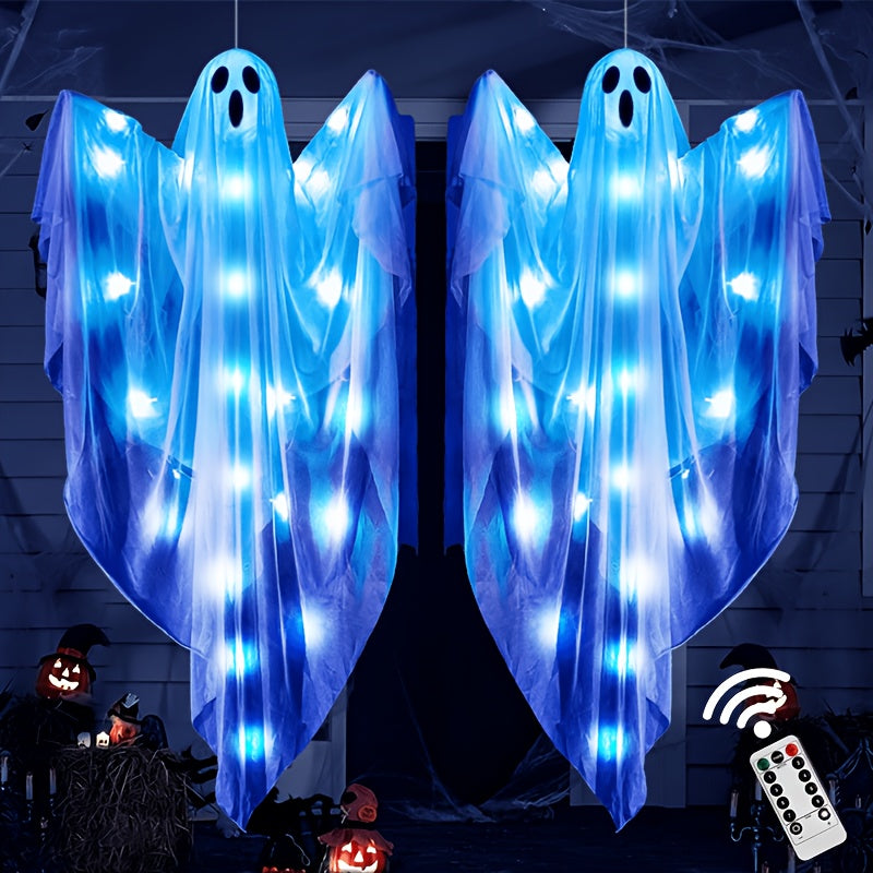 White LED hanging ghost decoration