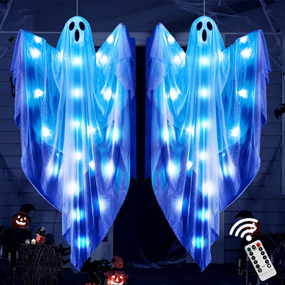 White LED hanging ghost decoration