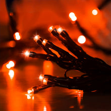 Solar Halloween Orange String Lights - Outdoor Yard & Garden Lighting