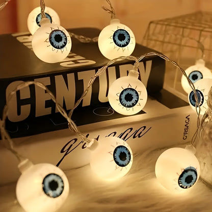 Halloween Eyeball String Lights - Battery-Powered Décor