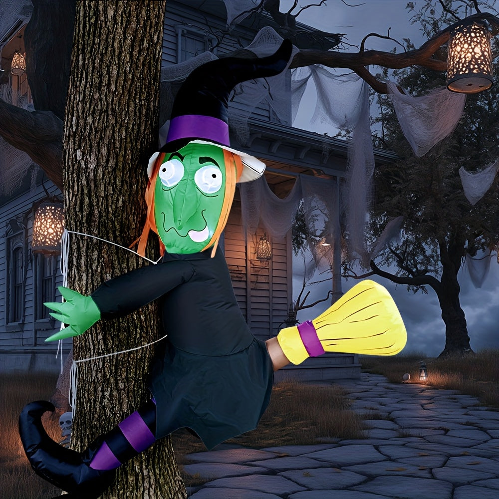 Inflatable witch Halloween decoration packed shape and outline