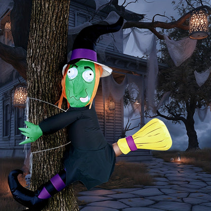 Inflatable witch Halloween decoration packed shape and outline