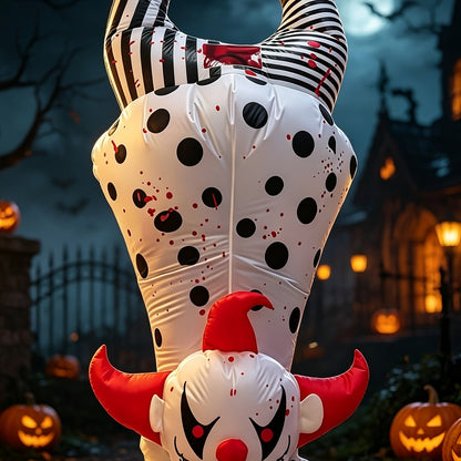 Inflatable Clown Costume, Adult Blow Up Halloween Suit, USB Fan, One Size