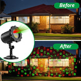 Red and green laser Christmas projector for walls