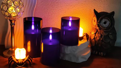 Flameless LED Candle Lamp Set - Halloween Ambiance Lighting