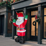 Freestanding inflatable Santa for a courtyard