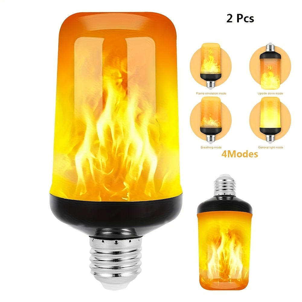 Flickering flame light bulb with an E26 base