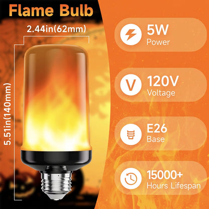 Two-pack of flame-effect LED bulbs shown side by side