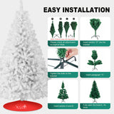 Full artificial Christmas tree showing its full branch tips