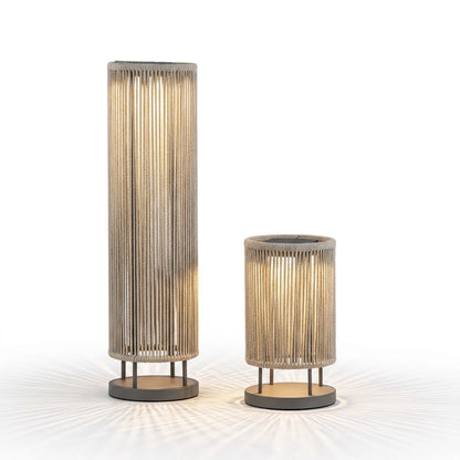 Ami Solar Garden Lawn Light, Stainless Steel, Woven Design, Warm White LED, IP65 Waterproof