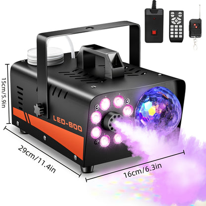 Eight-LED front panel of a 600W fog machine