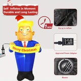 Christmas Inflatable Uncle Sam, 7.2 ft LED Lighted Outdoor Yard Decoration for Lawn & Garden