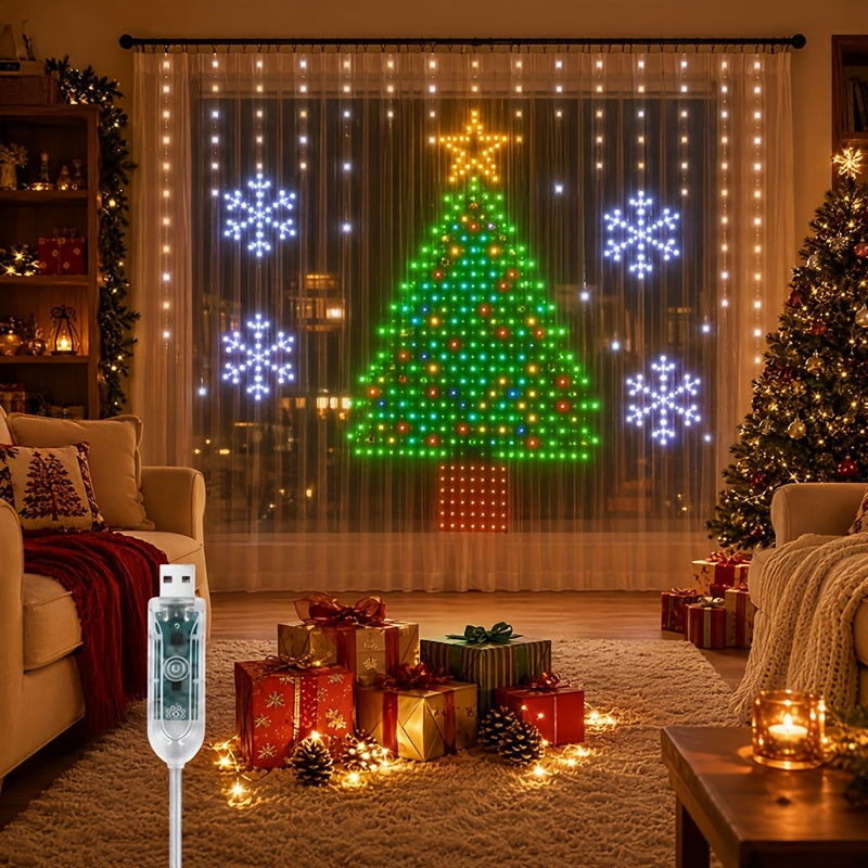 Smart curtain lights for a bedroom window