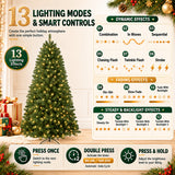 Pre-Lit Christmas Tree, 5 ft, Warm White, 13 Light Modes