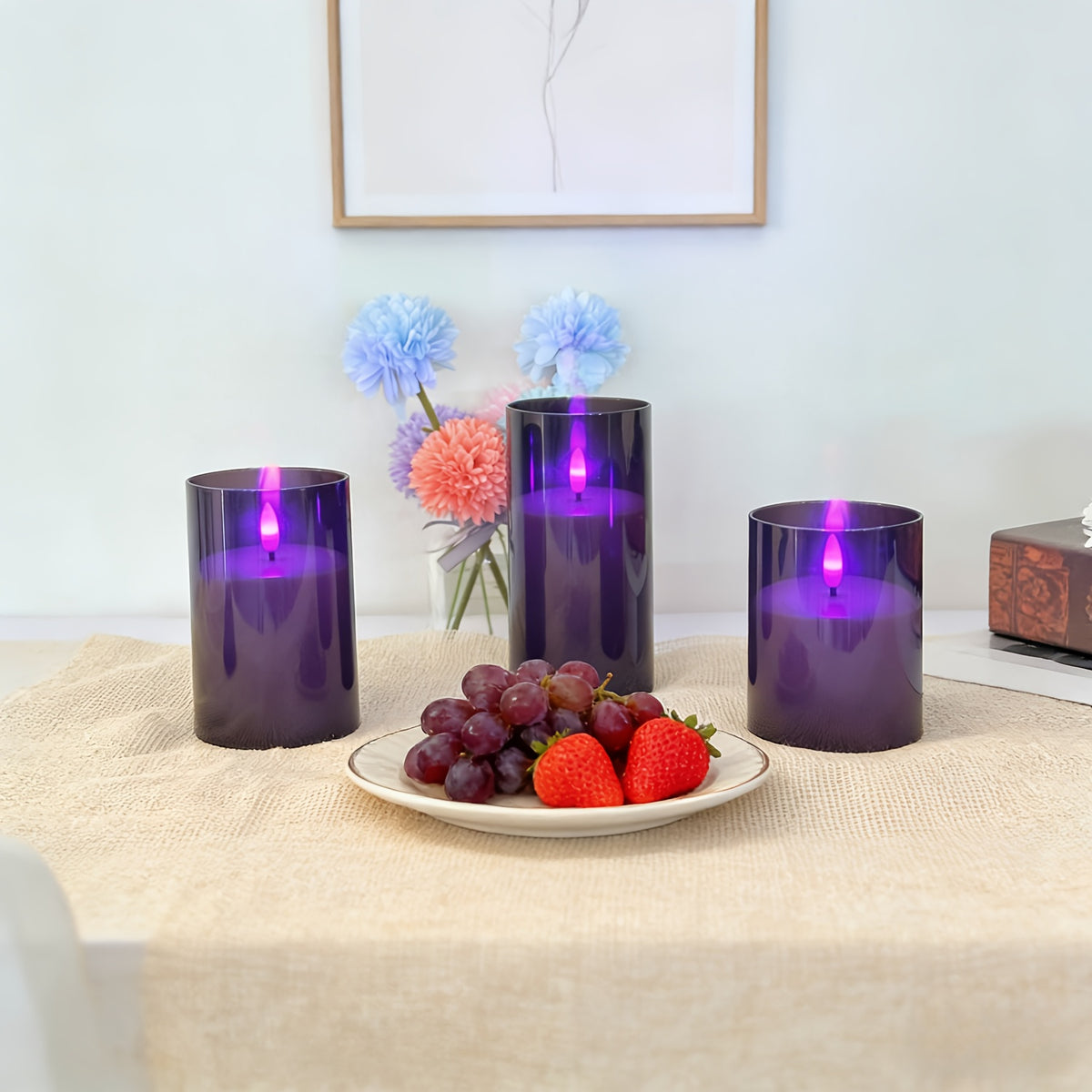 Flameless LED Candle Lamp Set - Halloween Ambiance Lighting