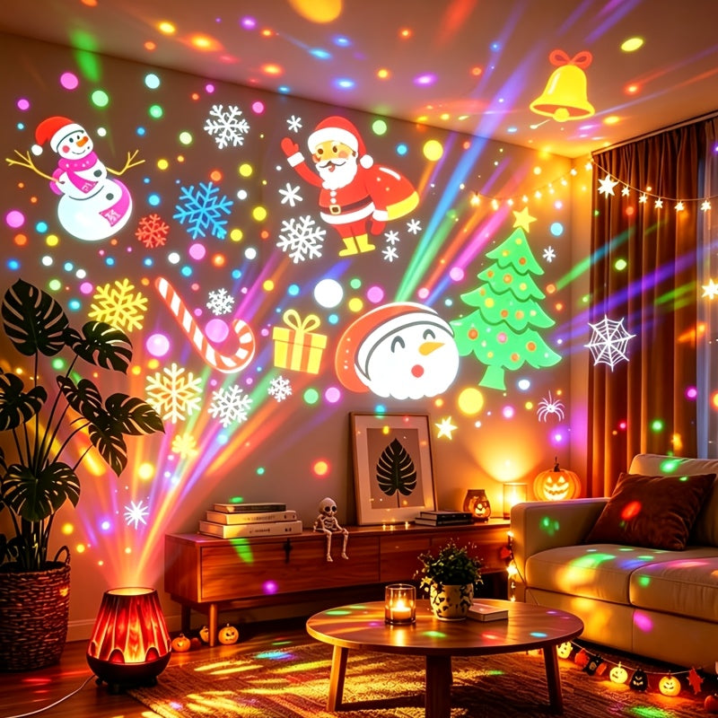 USB snow projection lamp in the Christmas style