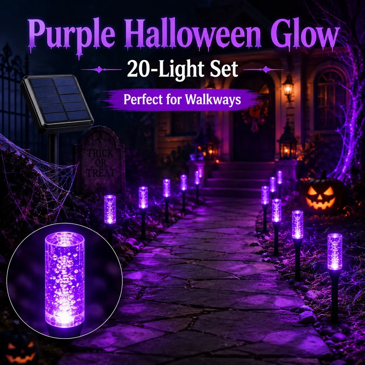 Solar Halloween Garden Lights - Ground Insert Yard Décor