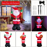 Blow up Santa decoration with built-in rotating lights