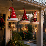 Christmas Decorations, Set of 3 LED Santa Hat Lights with Hooks, Indoor Window & Porch Decor