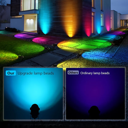RGB landscape spotlight in daylight, unlit