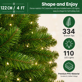 Warm white LED Christmas tree in sizes from 4 ft to 7.5 ft