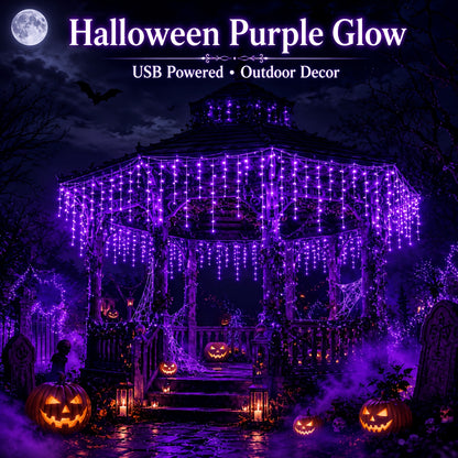 Push-button control for icicle string lights