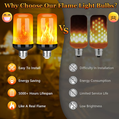 Tubular T6 flame light bulb for indoor fixtures