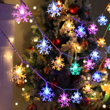 Multicolor version of the snowflake light string