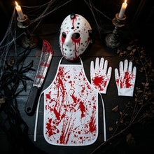 Blood splatter apron from the horror costume set