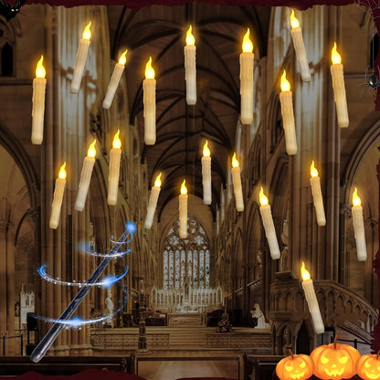 Halloween Flameless LED Floating Candles with Remote - Indoor Home Decor