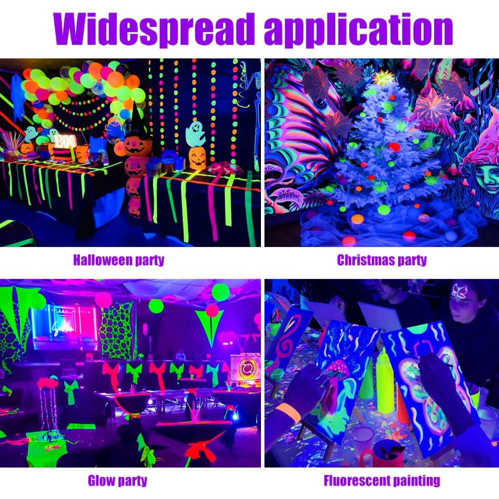 UV Black Light Flood Light - Halloween Glow Party Lighting