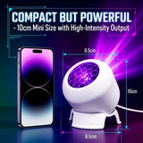 Christmas Projector Light, 360-Degree Rotating Projection Lamp, USB Powered, No Laser, Bedroom