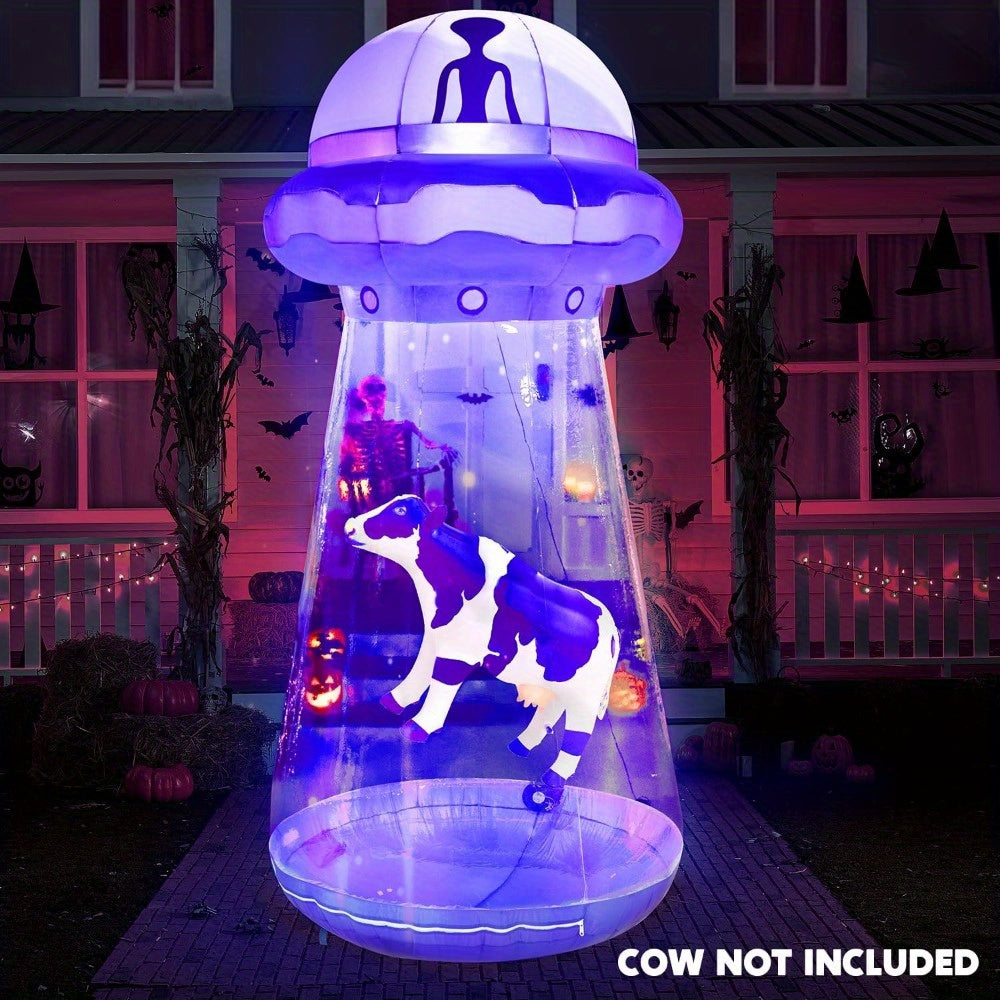 Inflatable Halloween UFO Decoration - 9FT LED Yard Décor