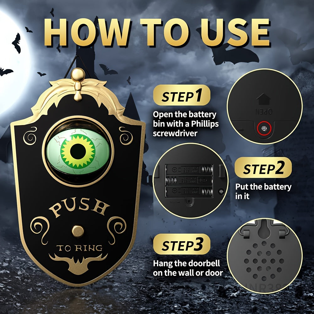 Halloween doorbell prop hanging display