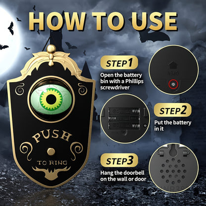 Halloween doorbell prop hanging display