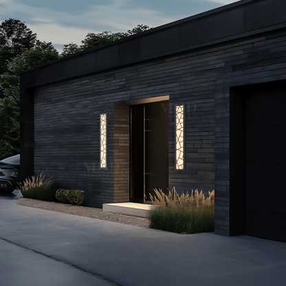 Ukray – Modern Linear LED Outdoor Wall Light, Black, Warm White