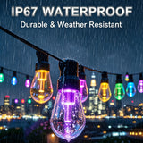 App controlled RGBIC string lights with remote control