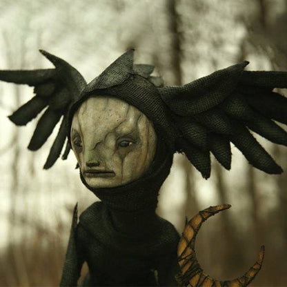 Witch sculpture Halloween decor figurine, product photo 3