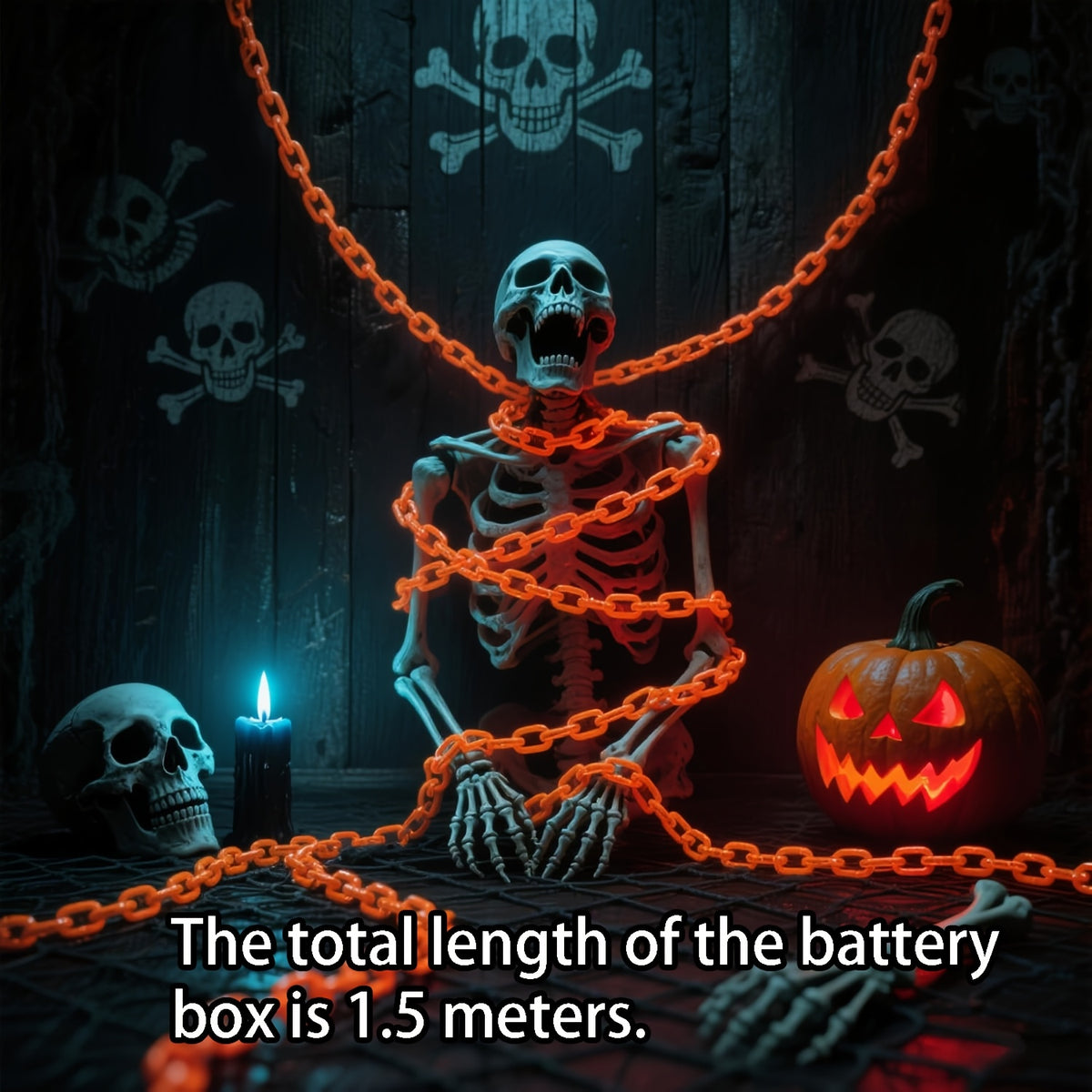 Halloween Solar LED Chain String Lights - Outdoor Décor