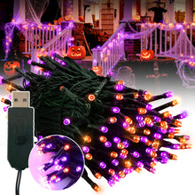 Halloween Purple & Orange Fairy Lights - Indoor & Outdoor Decor Lighting