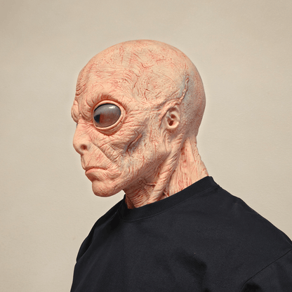 Realistic alien head mask made from natural latex