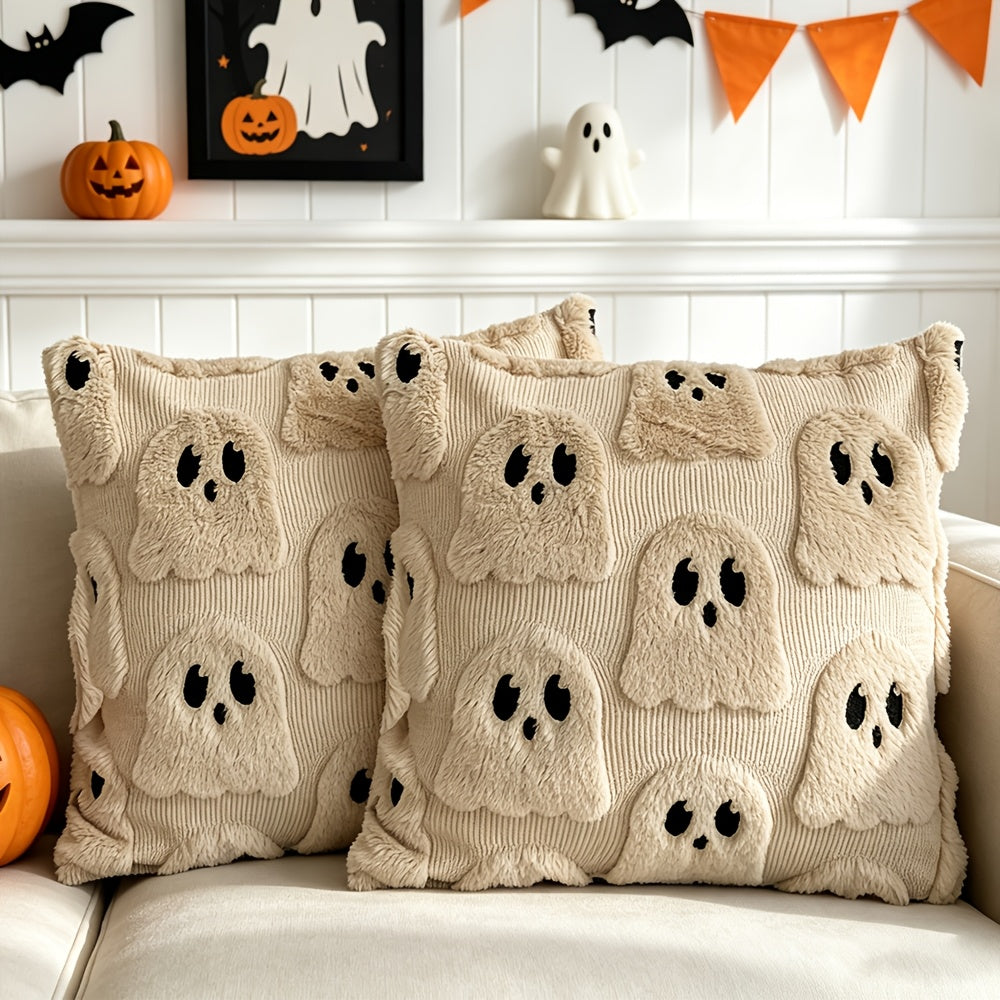 Ghost Pillow Covers Set - Halloween Throw Pillow Décor