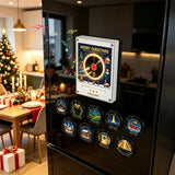 Christmas Fridge Magnets, Record Player Set with 9 Carol Records