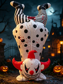 Adult inflatable clown costume fully inflated