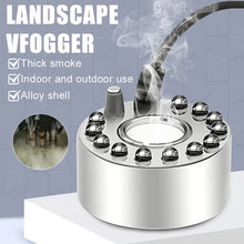 Mist maker fogger producing fog in water, close-up view