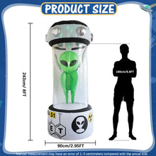8-foot inflatable alien Halloween decoration, front view